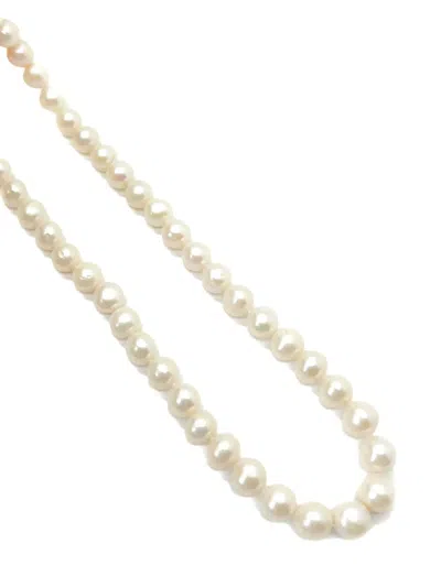 Pre-owned Jennifer Gibson Jewellery 2000s Pearl Rope Necklace In White