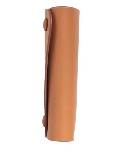 Il Bisonte Debossed-leather Keyring In Green