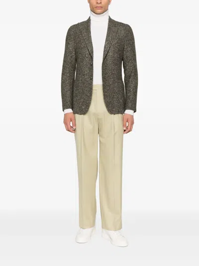 Tagliatore Single-breasted Blazer In Green