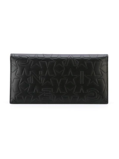 Shop Givenchy Star Printed Flap Wallet In Black