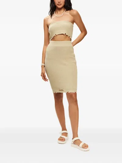 Ser.o.ya Grace Distressed Dress In Neutral