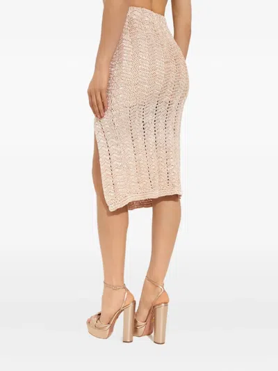 Loveshackfancy Lace Midi Skirt In Neutral