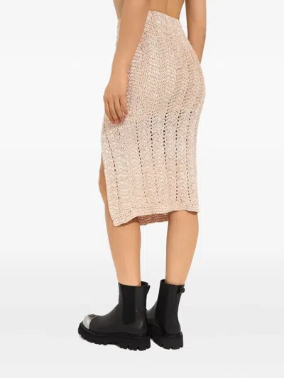 Loveshackfancy Lace Midi Skirt In Neutral