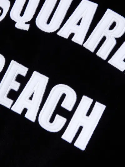 Dsquared2 Logo Belted Cover-up In Brown