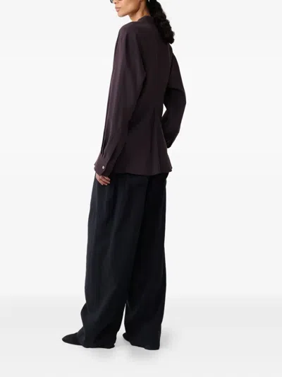 Studio Nicholson Drawstring Elasticated Trousers In Brown