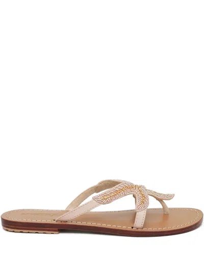 Mystique Beaded-detail Starfish-design Sandals In Neutral