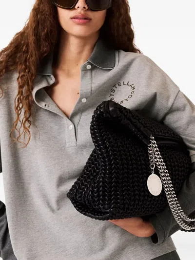 Stella Mccartney Oversized Polo Shirt Collared Neck In Gray