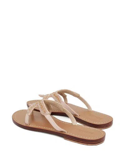 Mystique Beaded-detail Starfish-design Sandals In Neutral