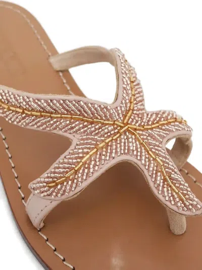 Mystique Beaded-detail Starfish-design Sandals In Neutral