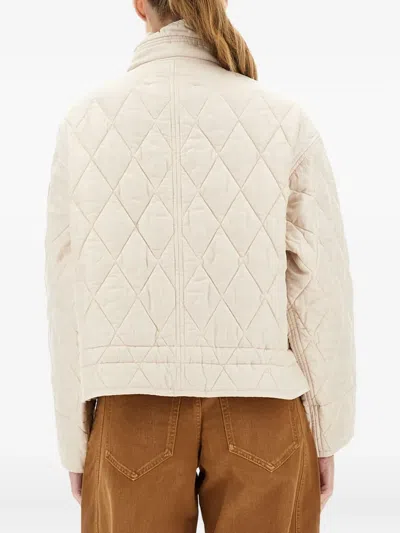 Isabel Marant Étoile Quilted Tie Jacket In Neutral