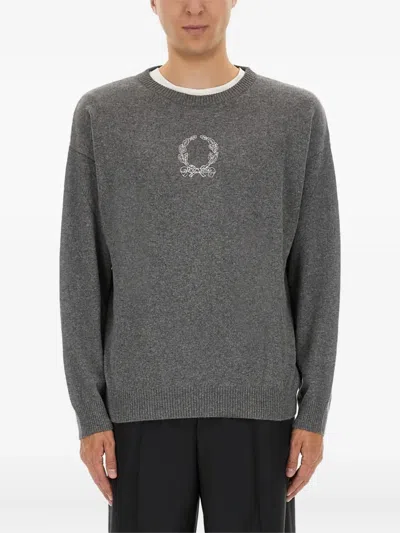 Moschino Wool And Cashmere Pullover In Gray