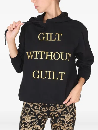 Moschino Couture Gilt Without Guilt Sweatshirt In Black