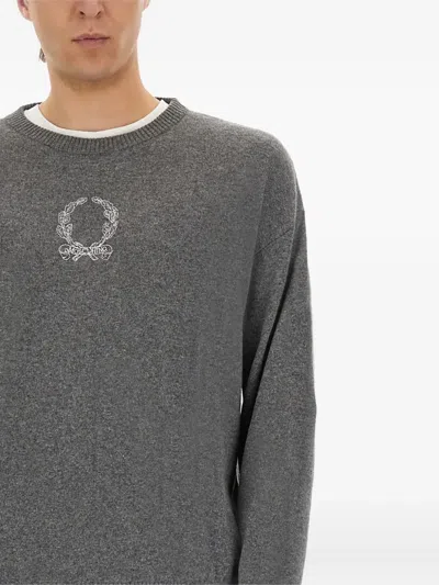 Moschino Wool And Cashmere Pullover In Gray