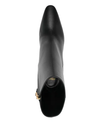 Fendi Point-toe Ankle Boot In Black