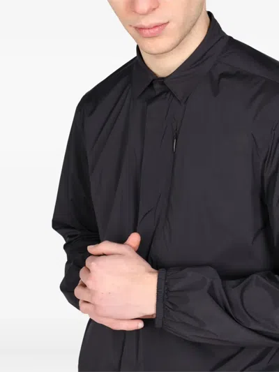 Monobi Zip-pocket Shirt Jacket In Blue