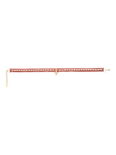 Vivienne Westwood Aleksa Pearl Choker Necklaces In Pink