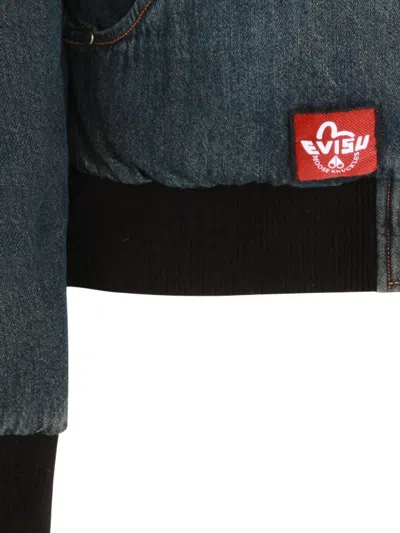 Moose Knuckles X Evisu Graphic-print Cotton Jacket In Blue