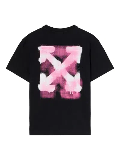 Off-white Arrow Spray T-shirt In Black