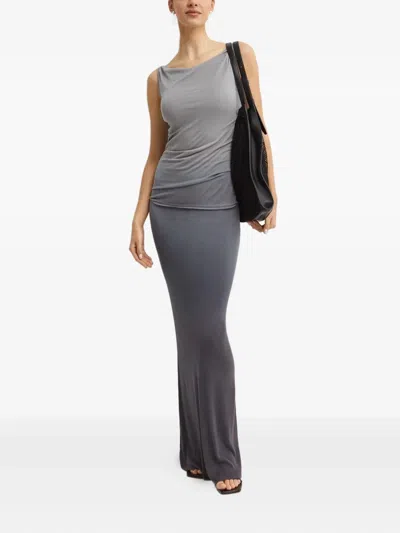 Aya Muse Hali Gradient-effect Dress In Gray
