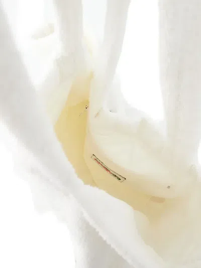 Reina Olga Logo-embroidery Beach Bag In White