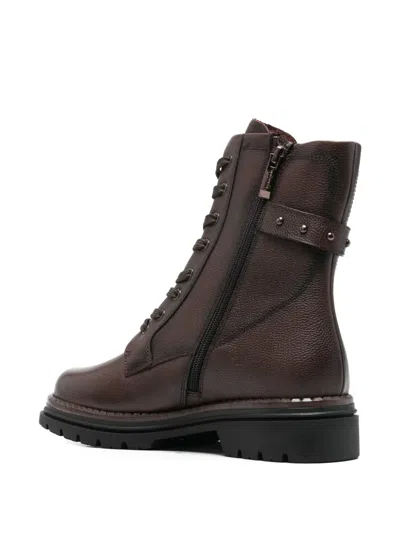 Tamaris Lace-up Fastening Boots In Brown