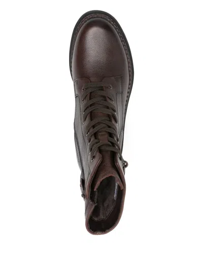 Tamaris Lace-up Fastening Boots In Brown