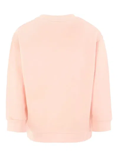 Fendi Logo-detail Crew-neck Sweatshirt In Pink