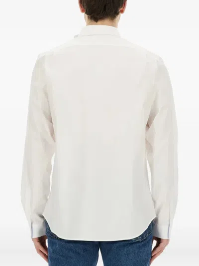 Ps By Paul Smith Embroidered-logo Shirt In White