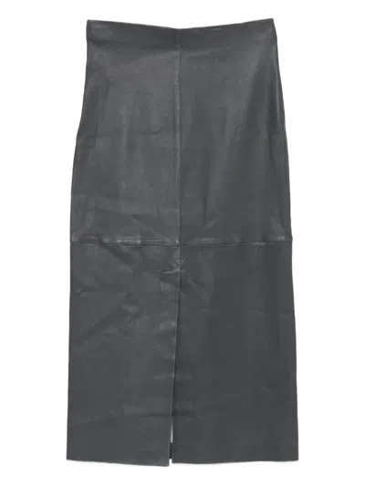 弹性皮质半身裙