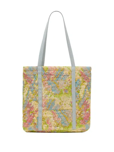 Loveshackfancy Henderson Floral-print Shoulder Bag In Green