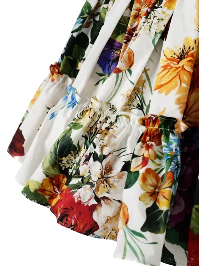 Dolce & Gabbana Ruffled Floral Mini Skirt In Multi