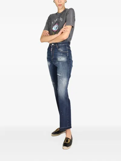 Dsquared2 Dsquared Women Jeans Wide Leg In Blue