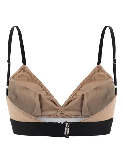 Tom Ford Logo-band Bra In Neutral