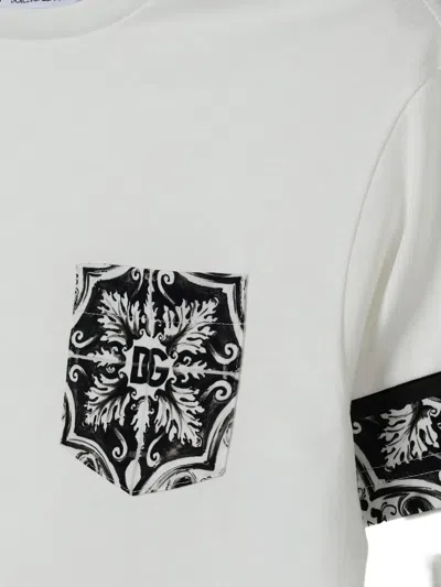 Dolce & Gabbana Patterned T-shirt In White