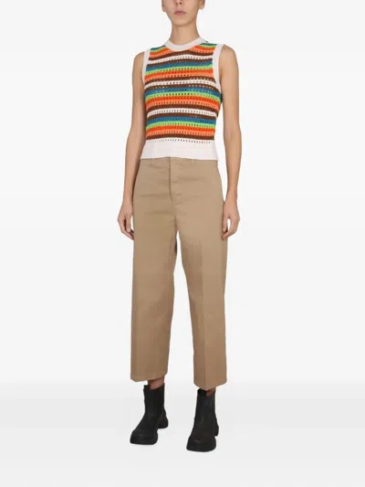 Department Five Cotton Pants In Neutral