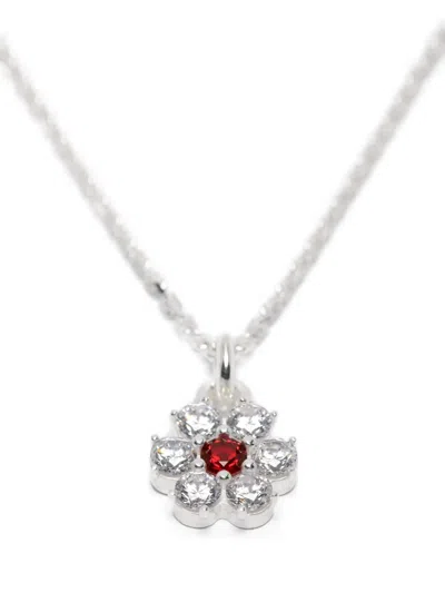Hatton Labs Flower Pendant Necklace In Silver