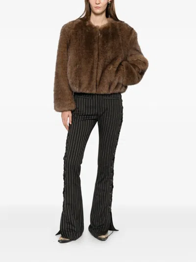 Stand Studio Zip-up Jacket In Brown