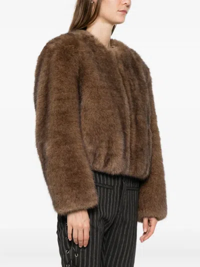 Stand Studio Zip-up Jacket In Brown