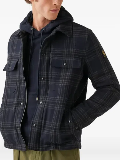 Belstaff Hooded Sweater Kangaroo Pocket In Blue