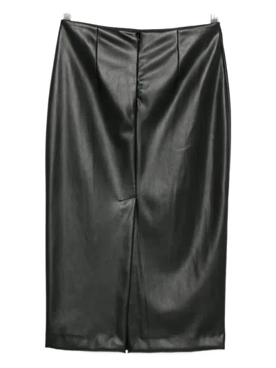 后开衩中长半身裙