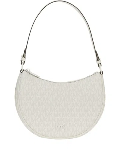 Michael Michael Kors Curved Silhouette Shoulder Bag With Adjustable Strap In White