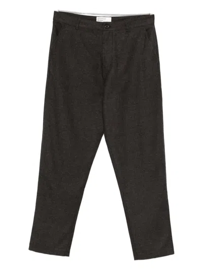 Universal Works Buttoned Trousers In Black