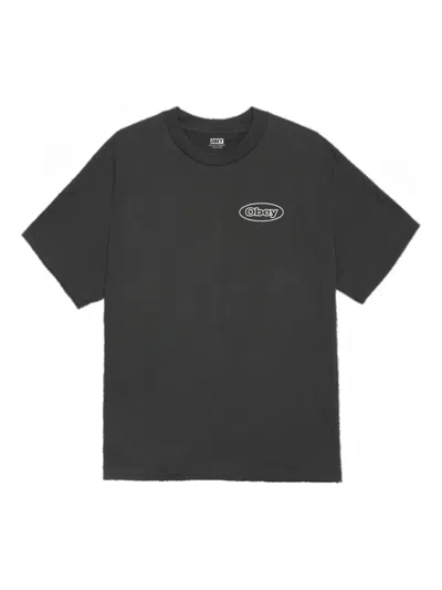 Obey Logo-print T-shirt In Gray