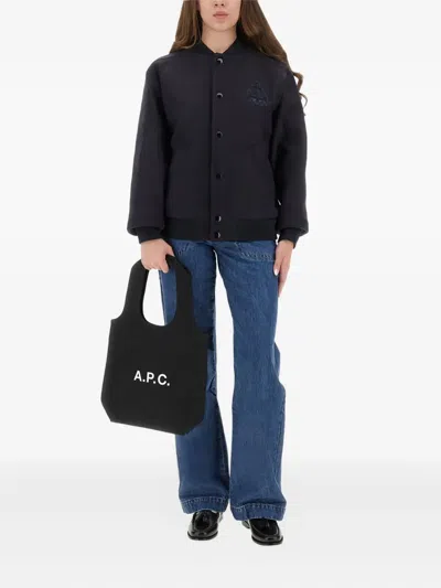 Apc Boxy Black Jacket With Snap-button Closure In Black