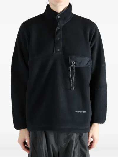 And Wander Press-stud Fastening Jacket In Black