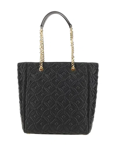Michael Michael Kors Large Blaire Quilted Chain Tote Bag In Black