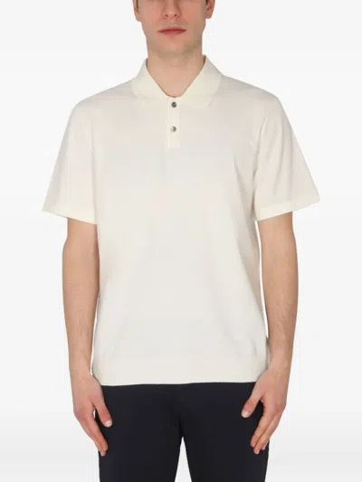 Theory Buttoned Polo Shirt In Neutral