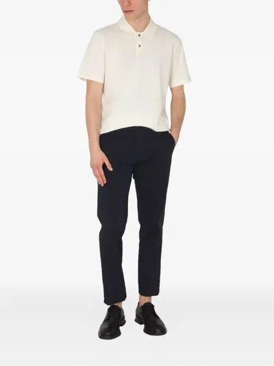 Theory Buttoned Polo Shirt In Neutral