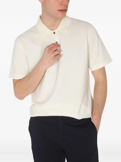 Theory Buttoned Polo Shirt In Neutral