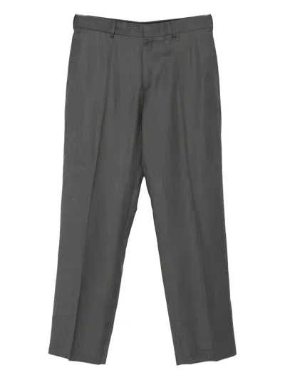 Paul Smith Conceal Fastened Straight-leg Trousers In Gray
